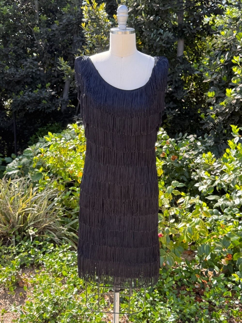 Pepito Albert elegant fringe-tiered flapper-inspired dress - size 6